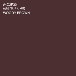 #4C2F30 - Woody Brown Color Image